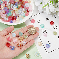 200шт 10 цвета окрашенные распылением прозрачные стеклянные бусины&nbsp;GLAA-PH0003-41