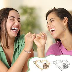 48 шт. 2-цветные литые звенья/соединители со стразами&nbsp;FIND-UN0016-40