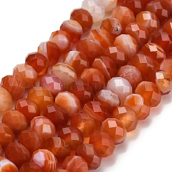 Натуральные полосатые агатовые бусы G-Z111-A01-06