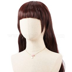 Cuore smaltato in lega con orecchini pendenti con collana pendente con perline in resina&nbsp;SJEW-JS01249