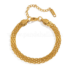 Европейские многорядные браслеты из нержавеющей стали 304 с цепочкой для женщин&nbsp;HC1901-1