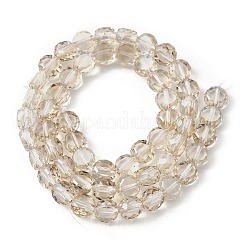 Стеклянные бусины с гальваническим покрытием &nbsp;EGLA-L045-G-PL02