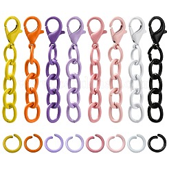 20 prolunga per catena in ferro verniciata a forno in 2 colori e 20 anelli di congiunzione aperti in lega verniciati a forno in 2 colori&nbsp;FIND-FS0005-29A
