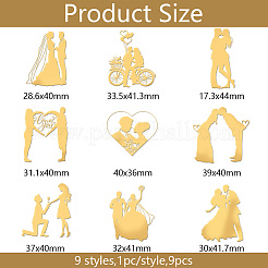 Никелевые декоративные наклейки DIY-WH0450-107