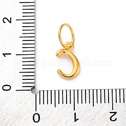 925 breloque lettre en argent sterling avec anneaux de jonction&nbsp;LS-STER-R008-01G-C