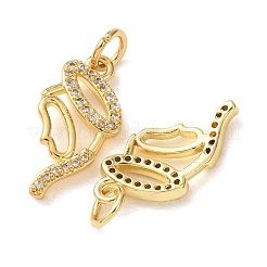 Pendentifs en laiton zircon cubique transparent&nbsp;CU-E003-01G