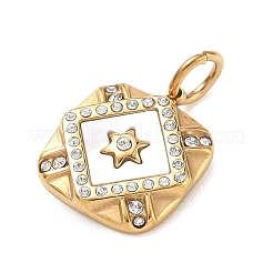 Ciondoli in strass in acciaio inossidabile 304&nbsp;FIND-T075-06G