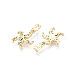 Messing micro pave klare zirkonia anhänger&nbsp;KK-Q073-07G