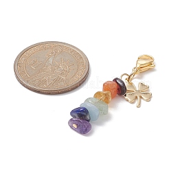 7 чакра подвеска из натуральных смешанных драгоценных камней HJEW-JM01023