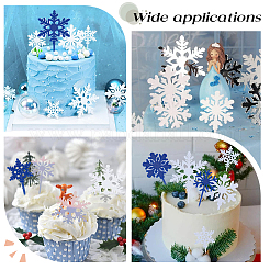 12 ensemble de décorations de gâteaux de Noël en plastique&nbsp;AJEW-SC0003-45B
