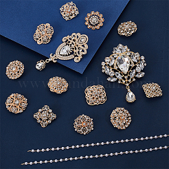 Наборы для самостоятельного изготовления броши из хрустального сплава со стразами&nbsp;DIY-GA0008-43