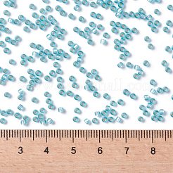 TOHOラウンドシードビーズ  日本製シードビーズ  （23f）シルバーの裏地付きフロストアクアマリン  11/0  2.2mm  穴：0.8mm  約1110PCS /ボトル  10 G /ボトル&nbsp;SEED-JPTR11-0023F