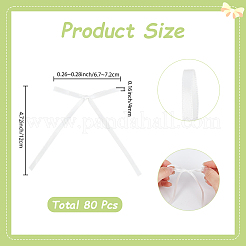 80 Stück Bowknot-Polyester-Ornament-Zubehör&nbsp;FIND-SC0020-89C