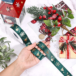 1 Rolle weihnachtlich bedrucktes Ripsband aus Polyester&nbsp;OCOR-CY0002-93