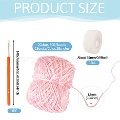 2 моток полиэфирной пряжи DIY-MB0003-07A