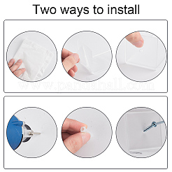 Акриловая настенная полка для хранения повязок на голову AJEW-WH0534-02