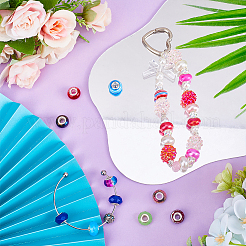 250 шт. 10 стиля европейские бусины из смолы и европейские бусины из сплава со стразами&nbsp;FIND-SC0010-17