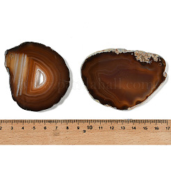 Крупные подвески из натурального друзового агата (окрашенного и подвергнутого термической обработке).&nbsp;G-F646-02J