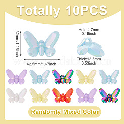 10шт УФ-покрытие непрозрачные акриловые бусины&nbsp;OACR-TA0004-09