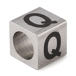 Европейские бусины из нержавеющей стали 201 STAS-M058-01Q-P