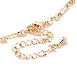 Браслеты из латуни с овальными звеньями для женщин BJEW-H611-01G