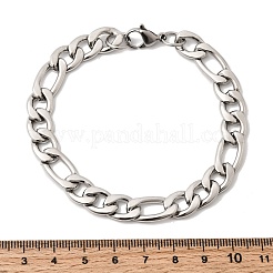 201 bracciali a catena a maglie piatte in acciaio inossidabile per uomo&nbsp;STAS-T077-22A-02P