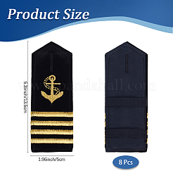 4 пара погон из полиэфирного волокна&nbsp;AJEW-CN0005-73