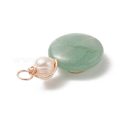 5шт 5 стиля подвески из натуральных и синтетических смешанных камней PALLOY-JF01951