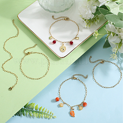 12шт. Набор из цепочек-скрепок из нержавеющей стали 304 для женщин BJEW-SC0001-21