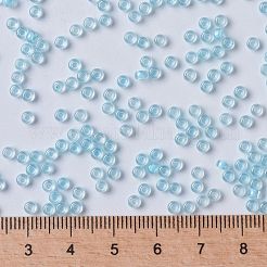 MIYUKIラウンドロカイユビーズ  日本製シードビーズ  （rr220)アクアミストライニングクリスタル  8/0  3mm  穴：1mm  約422~455PCS /ボトル  10 G /ボトル&nbsp;SEED-JP0009-RR0220