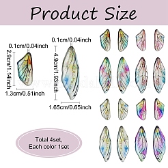 4 пакетик подвесок из эпоксидной смолы 4 цветов&nbsp;RESI-YW0005-36