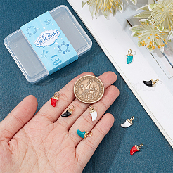 8шт 4 цвета латунные эмалевые подвески&nbsp;KK-CA0003-64