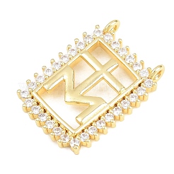 Pendentifs en laiton zircon cubique transparent&nbsp;KK-F938-32G-07