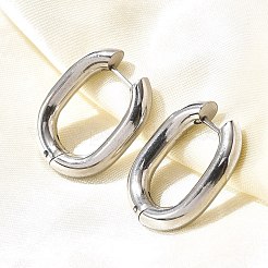 Boucles d'oreilles créoles en acier inoxydable 201&nbsp;EJEW-Q026-12P-A