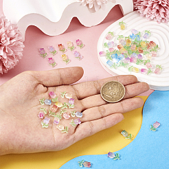 160шт 8 цвета светящихся кабошонов из смолы&nbsp;MRMJ-TA0001-23