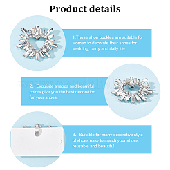 Украшение для обуви из хрусталя и горного хрусталя из сплава DIY-FG0003-74