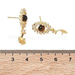 Ohrstecker aus Messing mit Pavé-Zirkonia&nbsp;KK-C172-13G