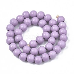 Расписные бусины из натурального дерева&nbsp;WOOD-S053-54G