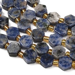Natürliche blaue Fleck Jaspis Perlen Stränge&nbsp;G-F833-B16-01