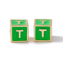 Стойки покрытие латунь эмаль бисер&nbsp;KK-B060-04G-02T