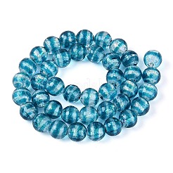 Ручной стеклянные фольга бисер пряди&nbsp;FOIL-N033-05C