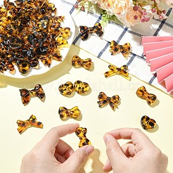 30 шт. 5 вида прозрачных акриловых бусин с принтом&nbsp;TACR-YW0003-46