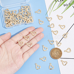 60 шт. подвеска в форме открытого сердца из нержавеющей стали 304&nbsp;STAS-UN0052-22