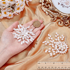 2 шт. 2 стили булавки с цветочным рисунком и имитацией жемчуга&nbsp;JEWB-AR0001-28