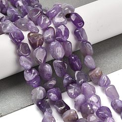 Нити бусин из натурального лавандового аметиста G-P497-01E-17