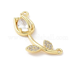 Латунные микропаве прозрачные подвески с фианитом KK-B141-02G