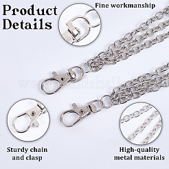 Ремни из сплава многослойные цепные для брюк AJEW-WH20018-133