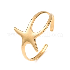 Bracciali aperti da donna a forma di stella marina in acciaio inossidabile 304.&nbsp;SA-CBABC9E-04G