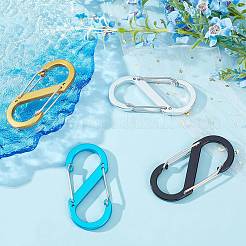 4 шт. двухцветные алюминиевые сплавные карабины для скалолазания FIND-CA0002-27A