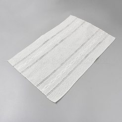 リネンコットン断熱コースター  レストランウエスタンプレースマット  長方形  ホワイト  450x295~300x1mm&nbsp;AJEW-WH0481-201C